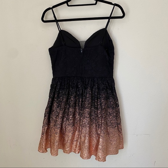 Windsor Black and Rose Gold Ombré Glitter Dress - Picture 5 of 8